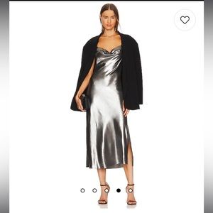 ALLSAINTS  Metallic Dress in Silver